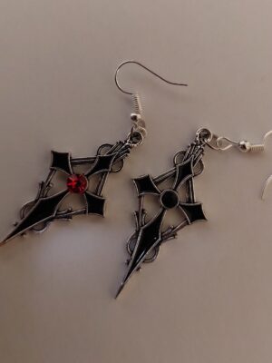 Minđuše "Black Cross"