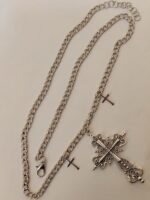 Sanctum Chain Necklace – Srebrni gothic lanac sa krstovima