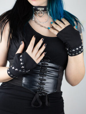 Rebel Spikes Gloves – Crne rukavice sa nitnama