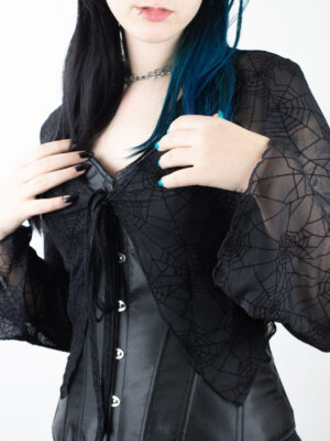 Spiderweb Mesh Bolero – Gotik bolero sa motivima paukove mreže