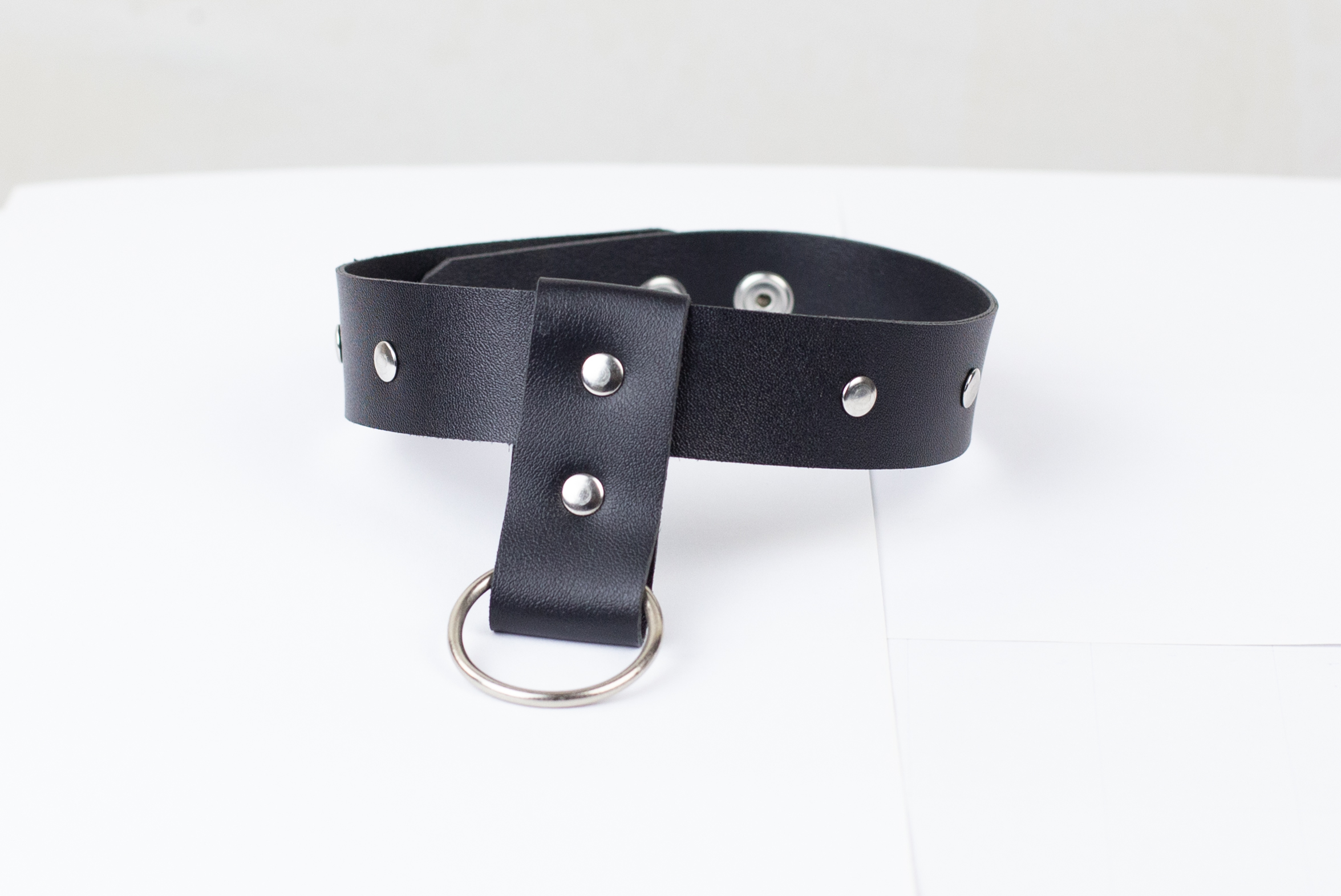O - Ring leather choker - Image 3