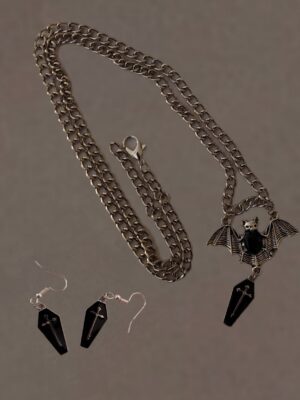 Ogrlica + Minđuše "Black Casket"