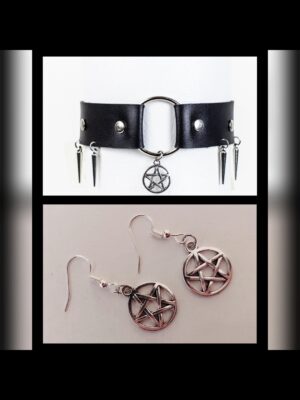 Čoker + Minđuše "Pentagram"