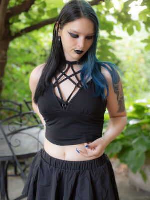 Pentagram Entangle Top - Crop Top Majica bretele
