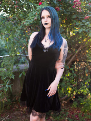 Velvet Crescent Dress - Plišana Haljina