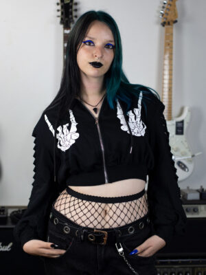 Dead Rocker Hoodie - Duks crop top