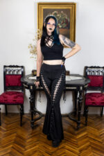 "Infernal Lace-Up Pants" - Zvoncare sa pertlama