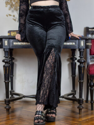 "Velvet Eclipse Pants" - Plišane Zvoncare