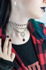 Triple Chain Sigil Choker - Čoker