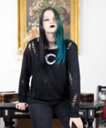 Eclipse Distressed Knit Sweater - Džemper