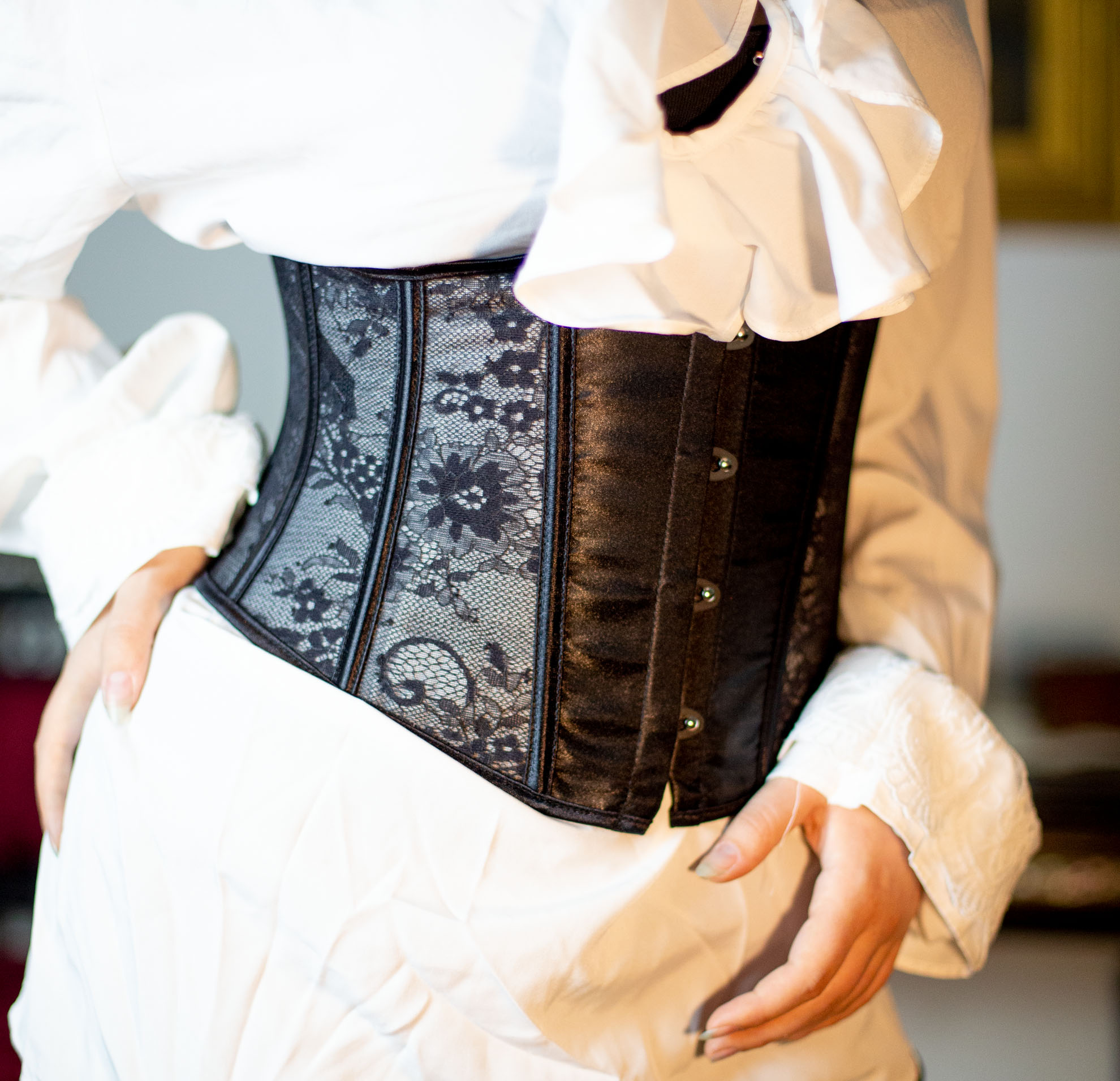 Midnight Lace Underbust Corset