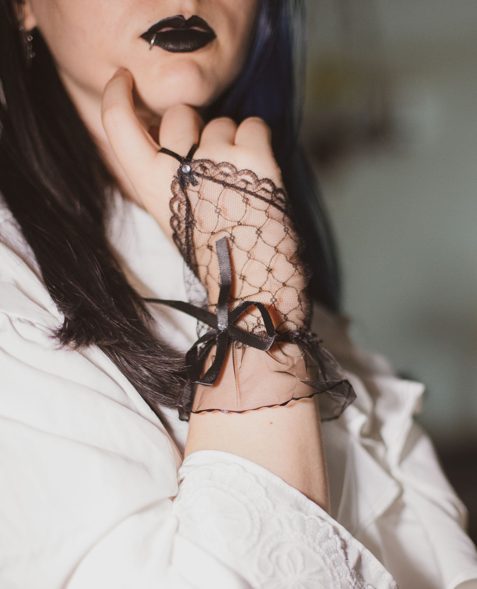 Midnight Lace Wrist Cuff